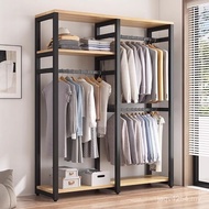 Style Rental House Multi-Layer Blocking Open Wardrobe Coat Wardrobe Simple Bedroom Hanger Curtain Op