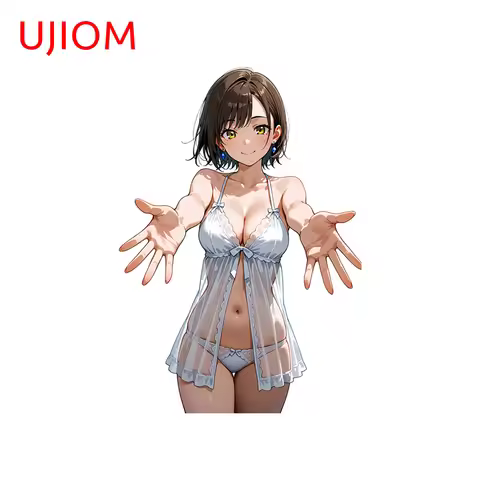 UJIOM Unique Anime Girl Hentai Big Boobs Wall Sticker Elegant Waterproof Edgy Decal Suitable For Win