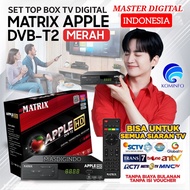 Set Top Box Matrix Apple Merah HD STB Evercoss Komodo TV Digital STB DVBT2 Bisa YouTube