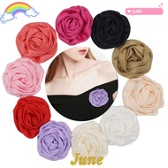 JUNE1 Brooches, Handmade 7CM Roll Floral Brooch,  Fabric DIY Lapel Pin