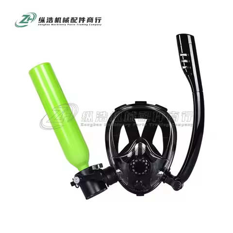 Portable Full Face Mask O-xygen Tank Underwater Gas Cylinder Equipment Snorkeling Scuba Small Diving