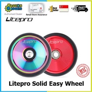 Litepro Solid Easy Wheel For Brompton Tri-fold bikes / 3Sixty / Pikes / Brompton