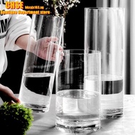 Large Vase Glass Transparent Floor Ornaments / Transparent Glass Vase Large Straight Water The Luxury Bamboo Lily / Modern light luxury transparent glass vase Nordic ins style larg