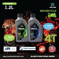 MOTION 4T Fully Synthetic MA2 SN Motorcycle Engine Oil (1.2L/10W40/15W50)