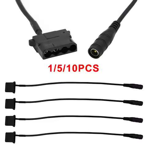 1/5/10pcs DC 5521 To IDE Molex 4 Pin Female Power Supply Adapter Cable DC 5.5x2.1mm Converter Adapte