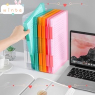 WINTE Document Organizer,  Plastic Transparent Storage Box,  Square Shape A4A5 Paper Storage Box