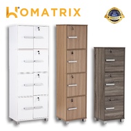 HOMATRIX Storage Locker Cabinet File Cabinet Almari Buku Kunci (3 Tier/ 4 Tier/ 5 Tier) NAOMI