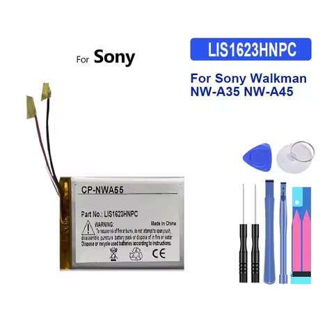 1500mAh Battery LIS1623HNPC For Sony Walkman NW-A35 NW-A45 NW-A46 NW-A47 NW-A55 NW-A56 NW-A57 NW-A10