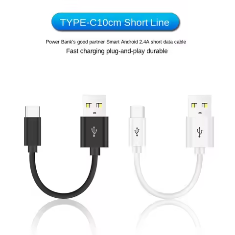5pcs 10cm USB Type C Short Cable for Samsung Galaxy S9 Note 8 9 USB 3.0 Type-C USB C 2A Fast Chargin
