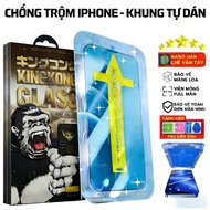 Self-Adhesive Anti-Peeping Iphone Frame Tempered Glass, Transparent IphoneFULL BOX For Iphone 12/13/