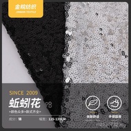 Gypsophila Sequin Fabric Dress - Black & Gold Floral Embroidery for Spring/Summer