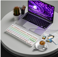 全城熱賣 - K870電競青軸機械鍵盤 87鍵RGB發光有線鍵盤（K870白色）