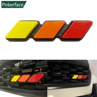 POKERFACE Car 3 Grille Badge Sticker For Toyota Tacoma 4Runner Tundra Decals Car Styling L4N5