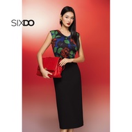 Chân váy công sở đen suông xẻ sau SIXDO (Black Woven Pencil Skirt)