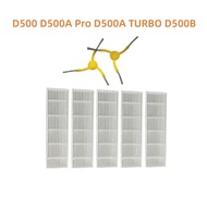 Suitable for Dibea D500 D500A Pro TURBO D500B Filter Filter Filter Side Brush Side Brush