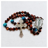 Catholic Rosary Our Lady Of Guadalupe Rosary Tiger Eye Rosary Baptism Gift Handmade Gift