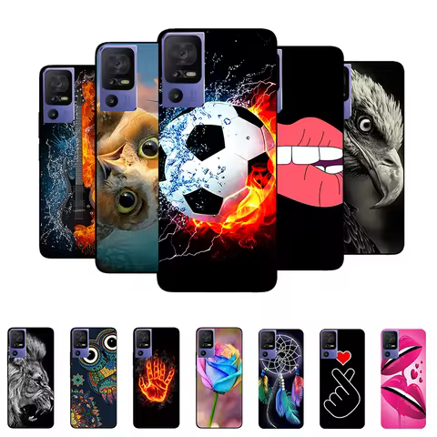 for TCL 40 SE Case Football Soft Silicone Back Cases for TCL 40 SE T610K T610P Phone Cover for TCL 4
