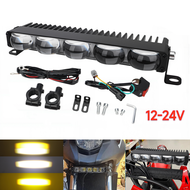 Kit Lampu Depan LED Sepeda Motor dengan 5 Lensa 120W IP67 Lampu Sorot Superbike Lampu Kabut LED deng