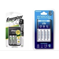 PANASONIC/Energizer  ENELOOP CHARGER AA BATTERY x4