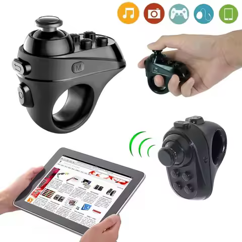 R1 Mini Ring Bluetooth4.0 Rechargeable Wireless VR Remote Game Controller Joystick Gamepad for iPhon