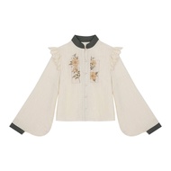 ชุดเดรสสายเดี่ยวสไตล์ใหม่ผสมผสานจีนและยุโรปของ Miao Jun Studio พร้อมลายดอกทานตะวัน ชุดแฟชั่นฤดูใบไม้