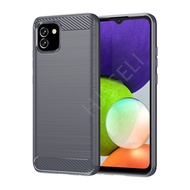 Carbon Fiber Casing For Samsung Galaxy A03 Casing Armor TPU Soft Silicone Back Cover Samsung A03s A0
