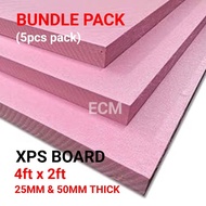 READY STOCK ! (5PCS PACK) XPS Extruded Thermal Insulation Board High-Density Roof & Wall Insulation