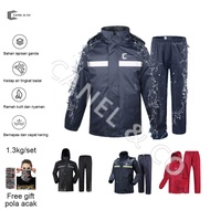 Canel & CO Motorcycle Raincoat PVC Nylon Material Interlining Fabric Safety Raincoat Thickened Doubl