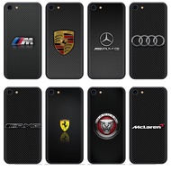 Soft Silicone Phone Case Samsung Galaxy A6 A6Plus A7 A8 A8 Plus 2018 JC41 Carbon fiber car logo