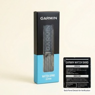 [全新！] 原裝 Garmin 22mm 尼龍織紋錶帶 (Black, M04-TWB07-13)