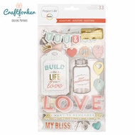 Project Life Adventure Chipboard Stickers 33pcs