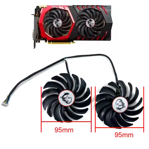 Cooling Fan 95mm 4pin PLD10010B12HH For msi GTX1080 GTX1070 ARMOR 8G OC GTX1060 Graphics Card GPU fa