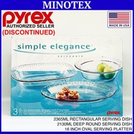 Pyrex Simple Elegance Serveware Set - Vintage, Made in USA, Microwave / Oven / Dishwasher Safe