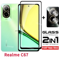 2in1 Screen Protector Film For Realme C67 2023 Transparent Phone Screen Protector For Realme C67 C 6