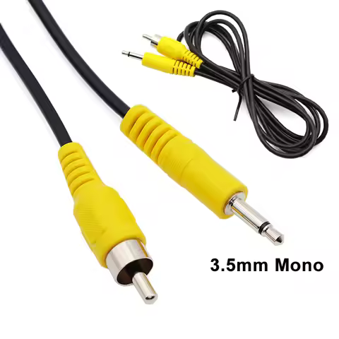 1.5M Aux Audio Cable 3.5mm Mono Male Plug Jack to Single RCA Male AV Audio Video Cable Connector Ada