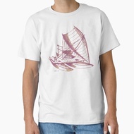 Fijian Drua (Canoe) In Dawn Classic T-Shirt T-Shirt  Tops Casual Streetwear