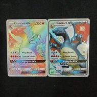 2 pcs / set Shiny Charizard GX Burning Shadows (BUS) #SV49 150 Rainbow Rare gred S Pokemon card game