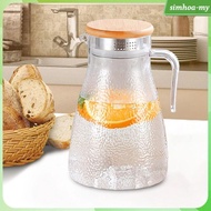 [SIMHOAMY] Large 1.5L Water Pitcher PC Drink Dispenser Container Beverage Pitcher with Lid for Fridge Kitchen Catering Parties Cocktails