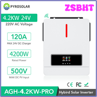 ZSBHT PYROSOLAR 4.2KW ตัวแปลงพลังงานแสงอาทิตย์แบบผสม MPPT 120A โซลาร์ Inversor PV Max 500VDC 24VDC 2