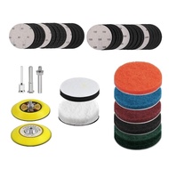 yu 42Pcs Headlight Restoration Kits Sanding Disc 60-240 Grit with Backing Pad Wool Wheel Sanding Disc Pad Polishing Kits