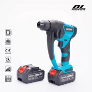 ☟Brushless Cordless Electric Drill Rotary Hammer 4 Modes Drill Demolition Hammer Rechargeable Po r✦
