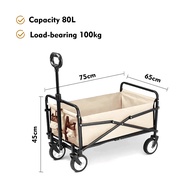 150L Outdoor Trolley Foldable Wagon Camping Trolley Outdoor Foldable Wagon Trolley Camping Wagon Too