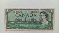 加拿大1954年1元一張上品VF（O/Z 6462590）