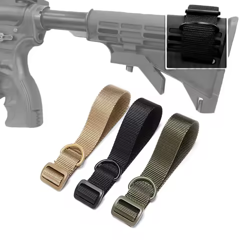 1PC Multifunction Airsoft Tactical ButtStock Sling Adapter Rifle Stock Gun Strap Rope Strapping Belt