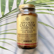 แคลเซียม คอมเพล็กซ์ วิตามิน D3 K2 สังกะสี โบรอน (Solgar®)Advanced Calcium Complex + Vitamins D3 K2 Z