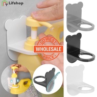 [ Wholesale ]Non-perforated Shampoo Holder Hangers/ Free Punch Bathroom Shelf Organizer Hook/ Wall Mounted Adjustable Shampoo Bottle Metal Holder/ Universal Shower Gel Bottle Rack