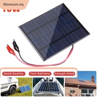 <LOMC>10W 12V Outdoor Portable Solar Panel with Clip for 9-12V Battery Charging