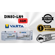 [Installation Provided] VARTA SILVER AGM LN4 l DIN80 l 80Ah  Car Battery-Battery Original Mercedes