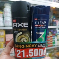 XỊT KHỬ MÙI NƯỚC HOA NAM TÍNH AXE GOLD 150ML TẶNG TẮM GỘI NAM