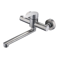 【MT】 Wall Mounted Kitchen Faucet Long Spouts Mixers Tap Rotatable Sink Water Faucet